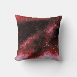 Almohada decorativa de galaxia roja abstracta con