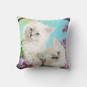 Almohada decorativa de Gatito Blanco