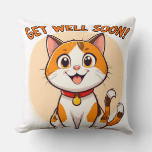 Almohada decorativa de gato de dibujos animados li