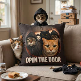 Almohada Decorativa de Gatos Divertidos con Capuch