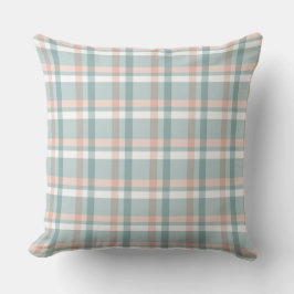Almohada decorativa de gingham pastel de Pascua