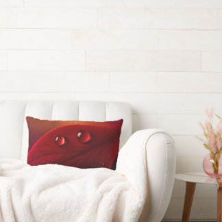 Almohada Decorativa de Gota de Agua Floral Rojo In