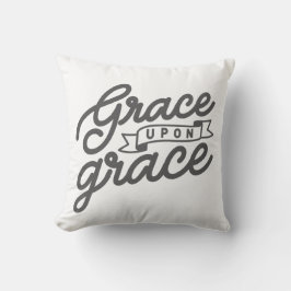Almohada decorativa de gracia cristiana blanca
