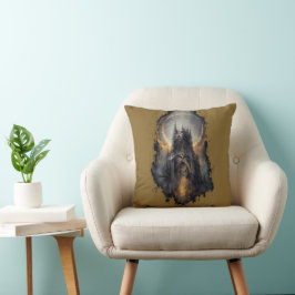 Almohada decorativa de grunge de catedral macabra