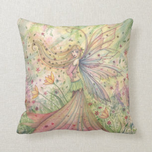 Almohada decorativa de hada de flores de jardín bo