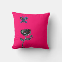 Almohada decorativa de Hada de Rosa