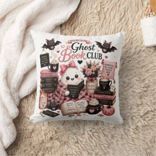 Almohada decorativa de Halloween del club de lectu