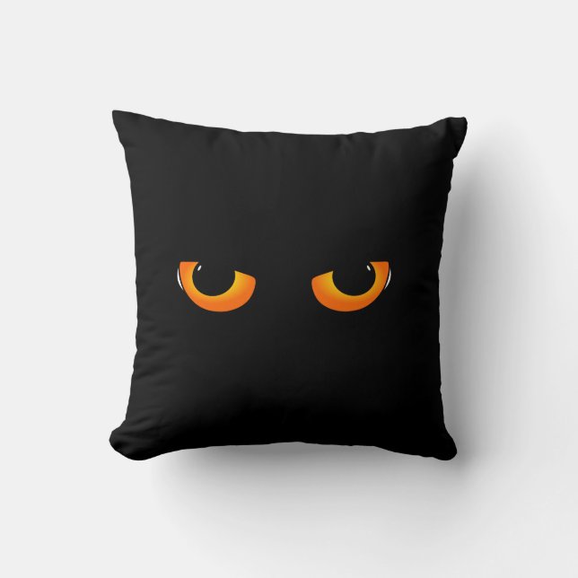 Almohada decorativa de Halloween gato negro para d (Anverso)
