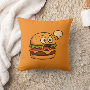 " Almohada Decorativa de Hamburguesa Parlanchina C