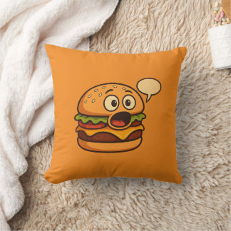 " Almohada Decorativa de Hamburguesa Parlanchina C
