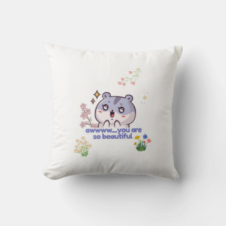 Almohada decorativa de hamster estética linda