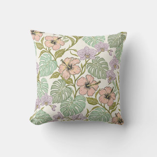 Almohada Decorativa de Hibisco Suave