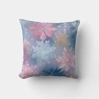 Almohada decorativa de hoja de copo de nieve en pa