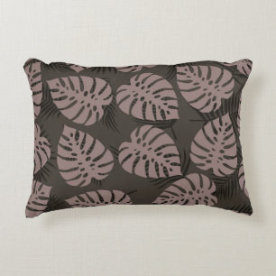 Almohada decorativa de hoja marrón taupe