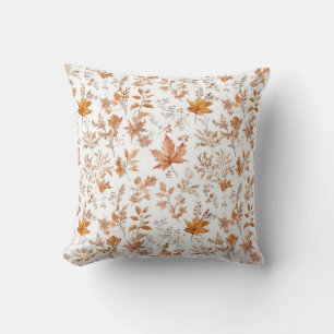 Almohada decorativa de hojas de otoño rustico para