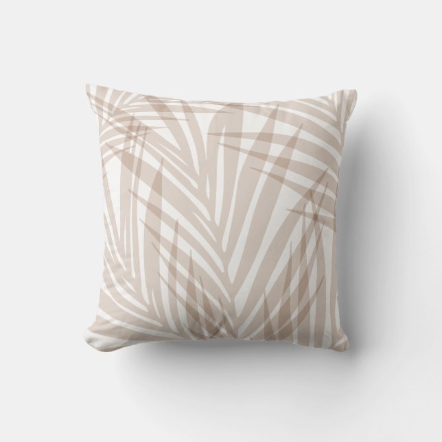 Almohada Decorativa de Hojas Tropicales Minimalist (Anverso)