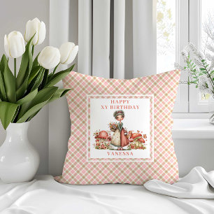 Almohada decorativa de hongo rosa para el quinto c