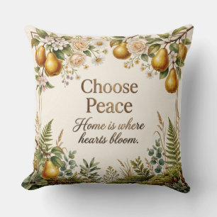 Almohada Decorativa de Huerta de Peras Acogedora