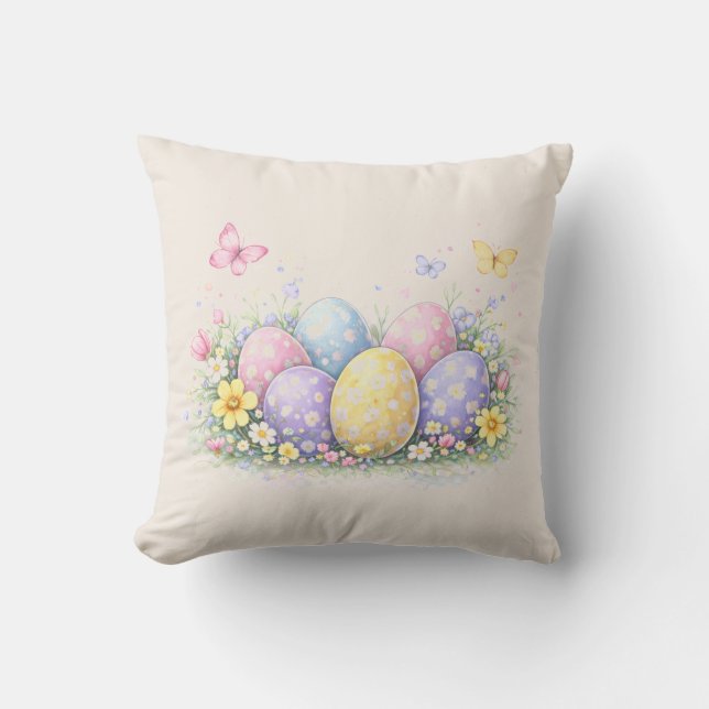 Almohada decorativa de huevos de Pascua (Anverso)
