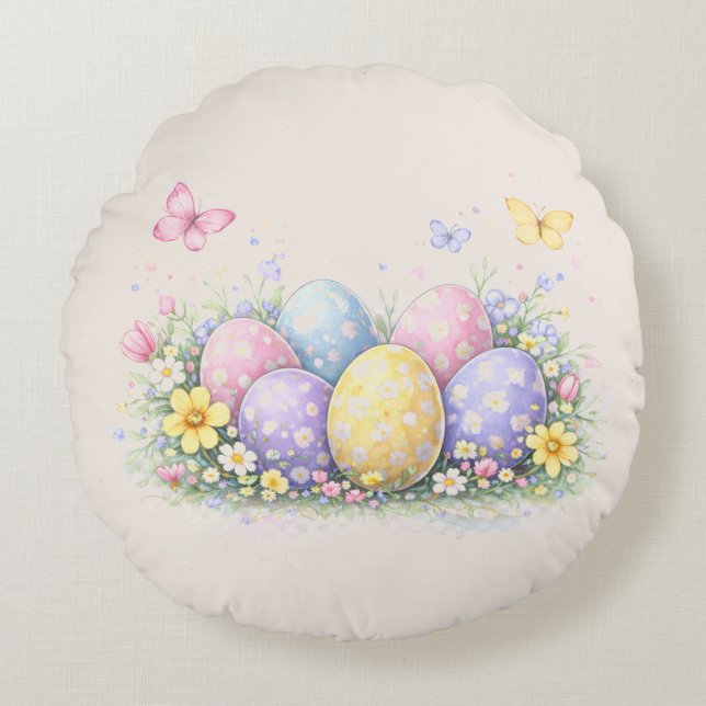 Almohada decorativa de huevos de Pascua (Anverso)