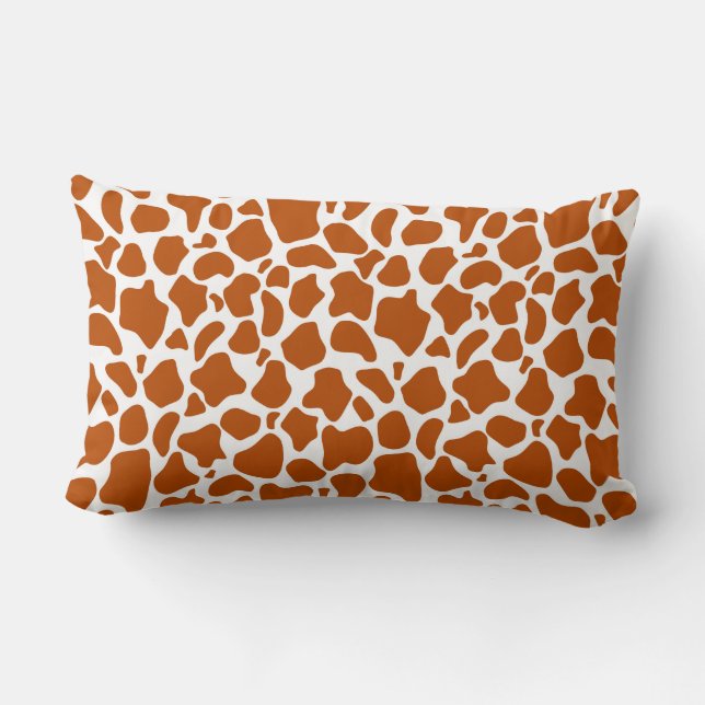 Almohada decorativa de impresión de jirafa naranja (Reverso )