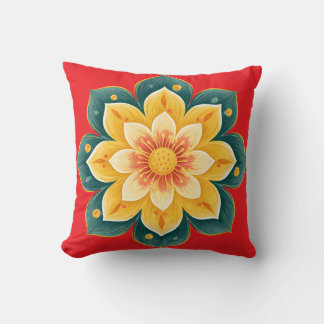 Almohada Decorativa de Impresión Floral Elegante