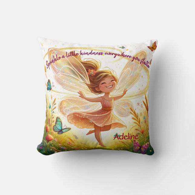 Almohada decorativa de jardín de hadas (Anverso)