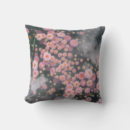 Almohada decorativa de jardín floral con tono rosa