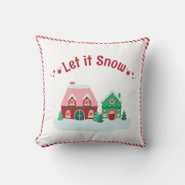 Almohada decorativa de la aldea de Navidad Deja qu