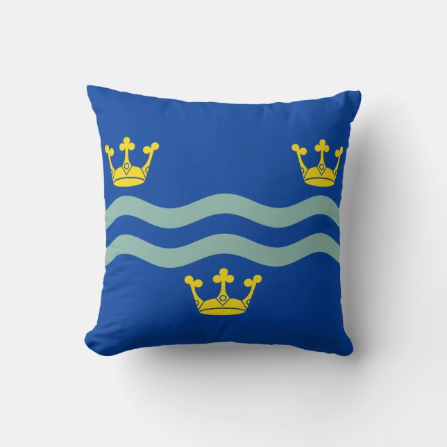 Almohada decorativa de la bandera de Cambridgeshir (Anverso)