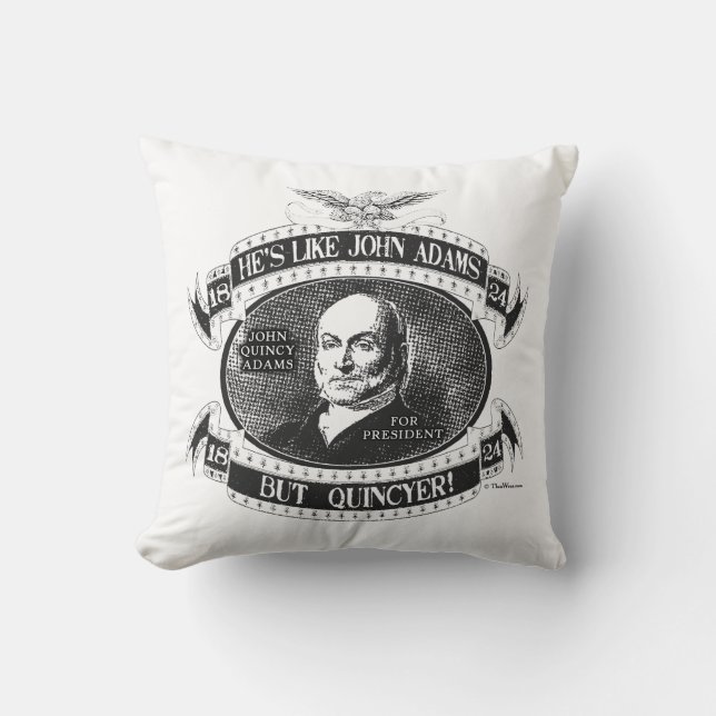 Almohada Decorativa de la Campaña de John Quincy A (Anverso)
