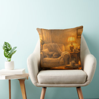 Almohada decorativa de la esquina del gato ilumina