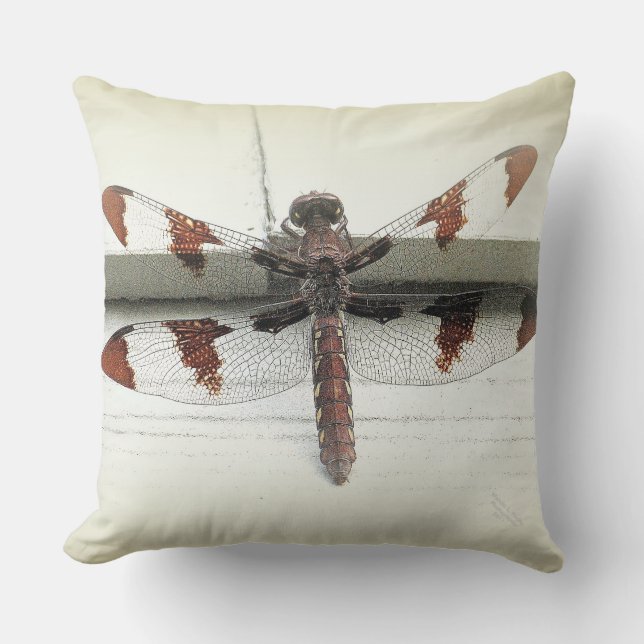 Almohada decorativa de la libélula (Anverso)