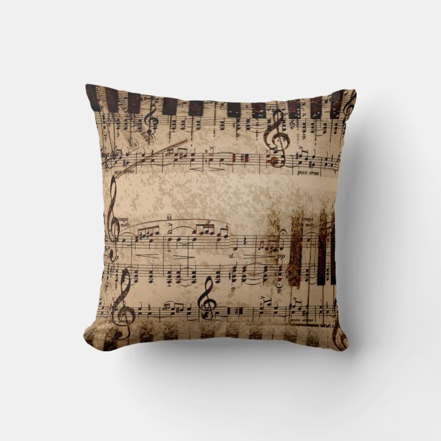 Almohada decorativa de la música (Anverso)