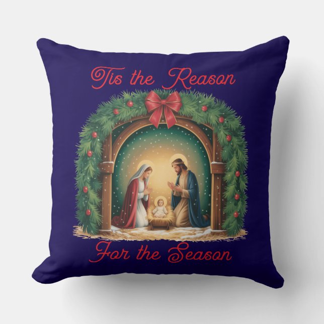 Almohada decorativa de la Natividad (Anverso)