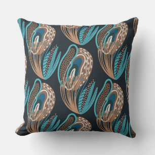 Almohada decorativa de la pluma de la aguamarina
