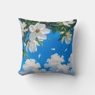 Almohada decorativa de la serie floral — Magnolia 