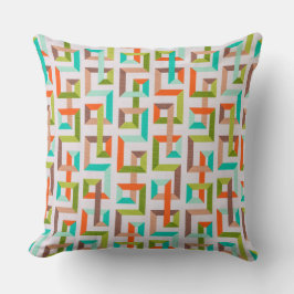 Almohada decorativa de laberinto geométrico 3D de 