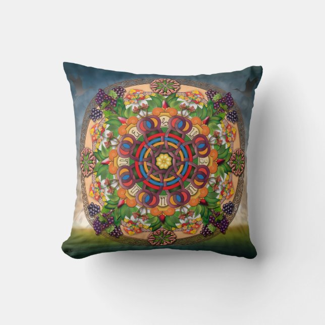 Almohada decorativa de las uvas armenias de la (Anverso)