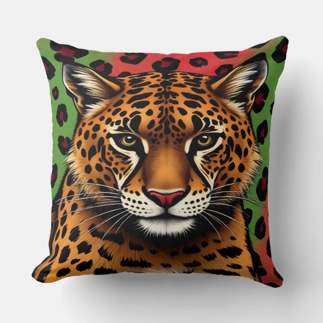 Almohada decorativa de leopardo (Anverso)