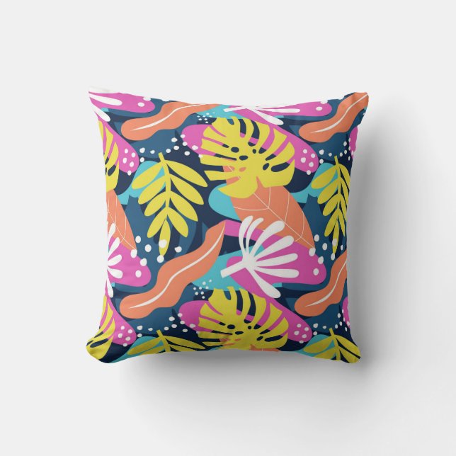 Almohada Decorativa de Lienzo Alegre (Anverso)