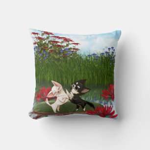 Almohada Decorativa de Lirios de Agua de Chihuahua