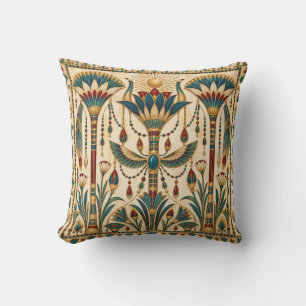 Almohada decorativa de loto de marfil egipcio con