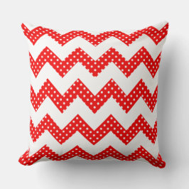 Almohada Decorativa de Lunares Rojos y Blancos Che