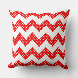 Almohada Decorativa de Lunares Rojos y Blancos Che