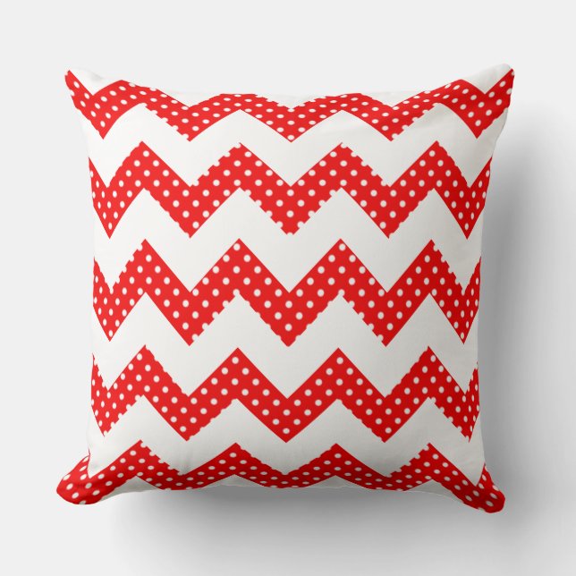 Almohada Decorativa de Lunares Rojos y Blancos Che (Anverso)