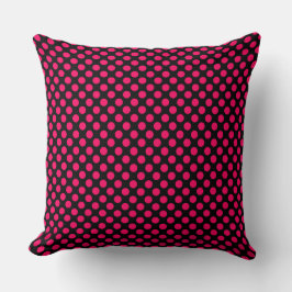 Almohada decorativa de lunares rosa caliente
