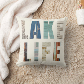 Almohada decorativa de madera rústica "VIDA EN EL