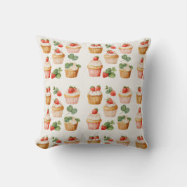 Almohada decorativa de magdalena de fresa Cottagec
