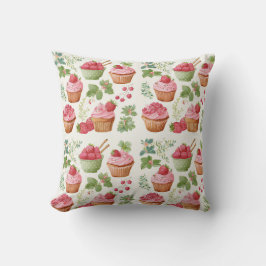 Almohada decorativa de magdalena de fresa Cottagec